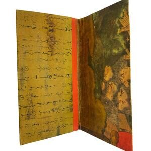 Vintage Japanese Wagami Paper Wallet Checkbook Holder